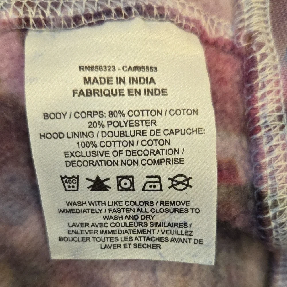 Nike Tie-Dye Hoodie in Pink, Purple & Orange Tones